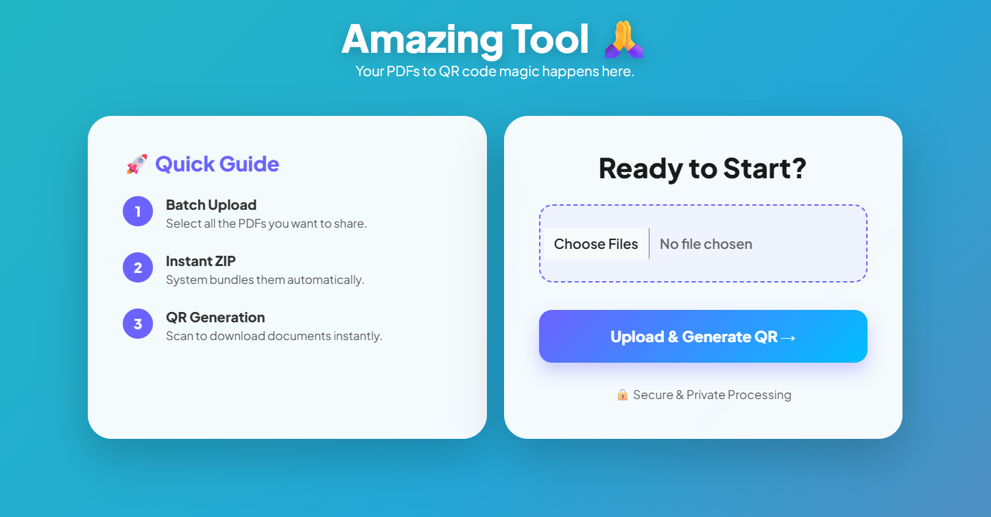 Multiple PDF to QR Code Generator